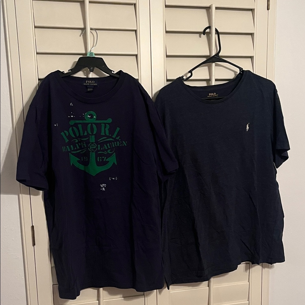4/$25 SALE BUNDLED LOT OF TWO Men’s Polo Shirts Size XL 100% Cotton
